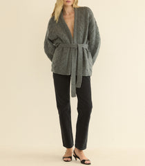ALPINE CARDIGAN -- CHARCOAL MELANGE