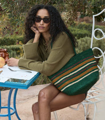BURKE CASHMERE SWEATER -- MOSSY OLIVE BROWN
