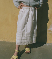 LITTLE SEBASTIANE MIDI SKIRT -- SALT
