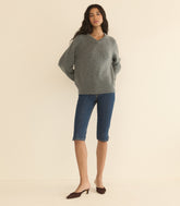 MERIT SWEATER -- CHARCOAL MELANGE