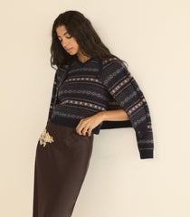 VINCENT VEST -- NAVY DASHWOOD FAIR ISLE