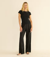 VIVI TEE -- BLACK QUELLE JOLIE POINTELLE