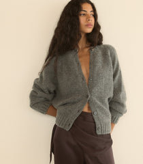 ADLEY CARDIGAN -- CHARCOAL MELANGE