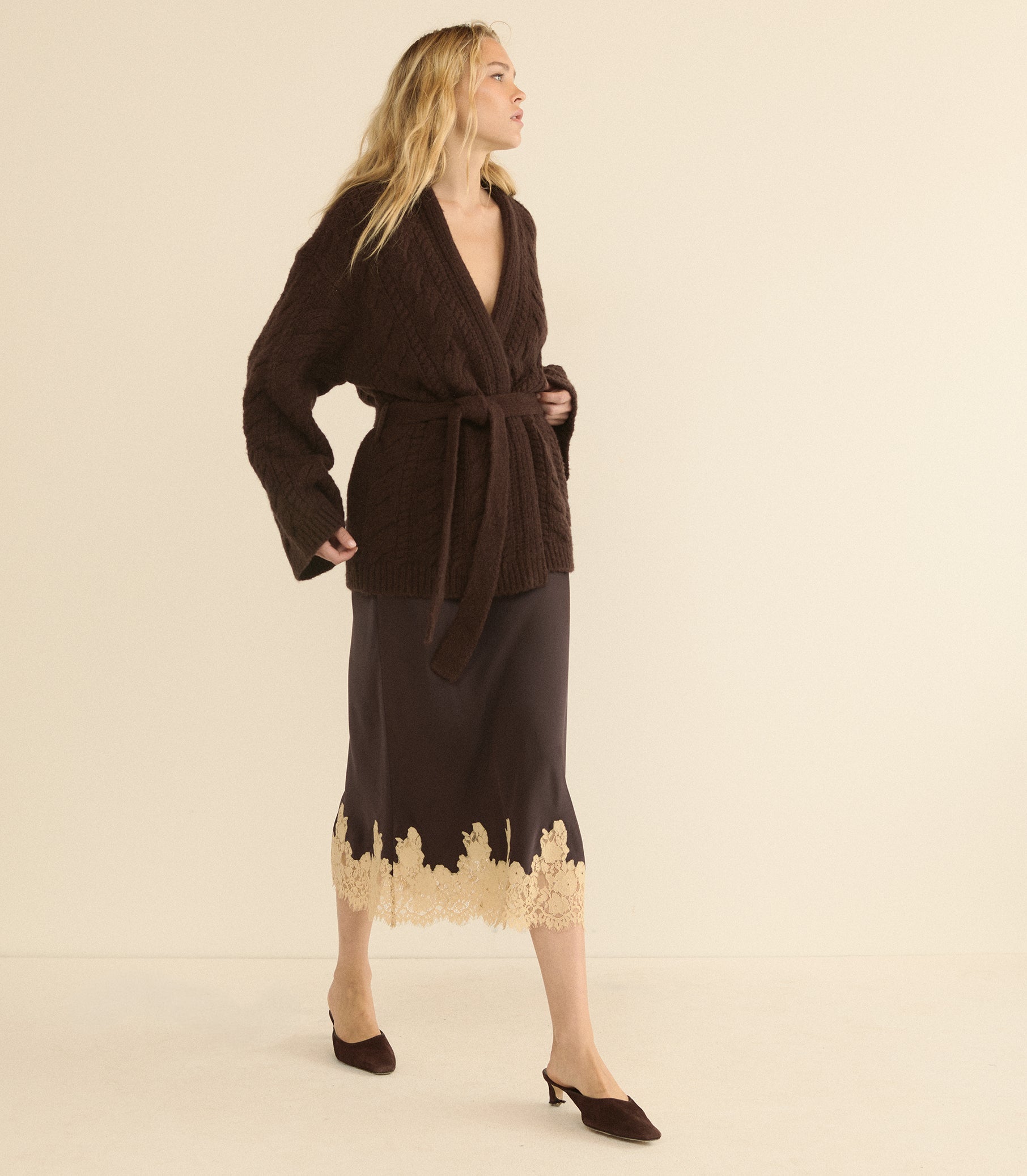 ALPINE CARDIGAN -- SYCAMORE BARK