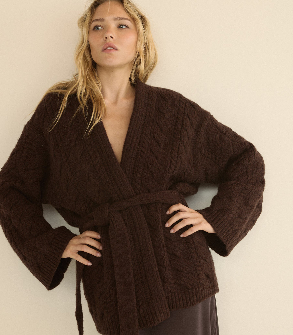 ALPINE CARDIGAN -- SYCAMORE BARK