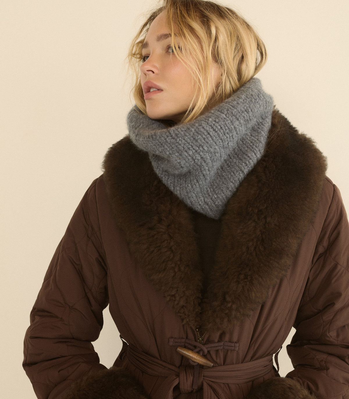 KHIONE SCARF -- GRAY WOLF
