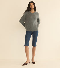 MERIT SWEATER -- CHARCOAL MELANGE