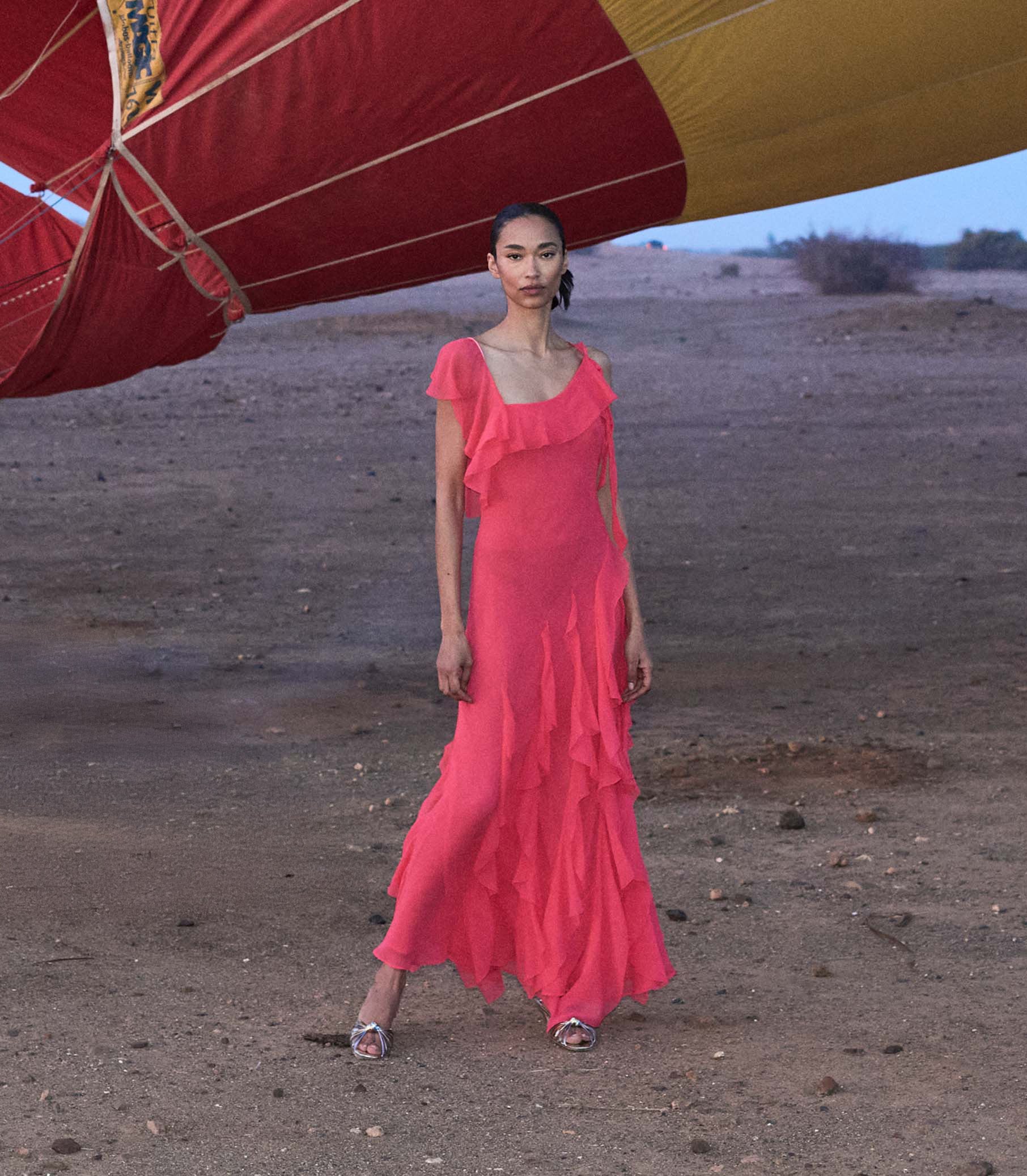 ZELIA DRESS -- BOUGAINVILLEA